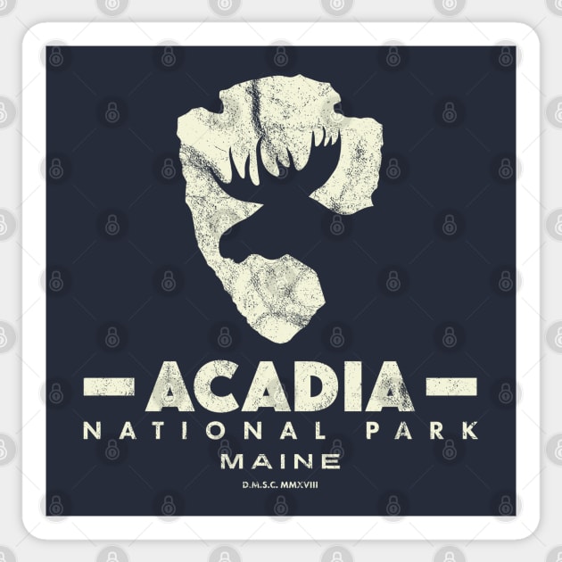 Acadia National Park - Moose Sticker by deadmansupplyco